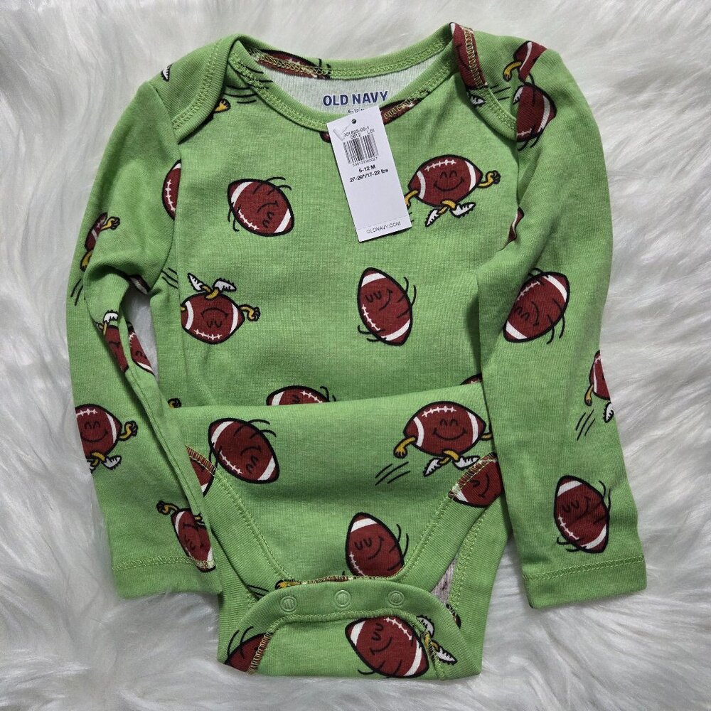 Old Navy Football Design Long-Sleeved Bodysuit